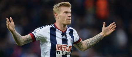 James McClean caused uproar at the end of West Brom v Sunderland today