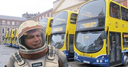 PIC: A poster for The Martian on a Dublin Bus makes Matt Damon look like Hitler