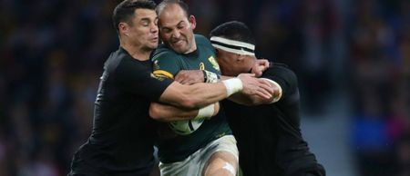 OUCH: Fourie du Preez’ face looks like he had an allergic reaction to New Zealand during today’s semi-final