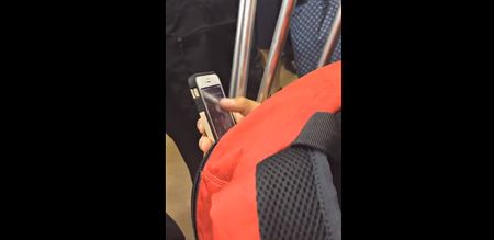 VIDEO: How this commuter could possibly remember a 59-character passcode is beyond us