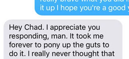 PIC: A guy gave his phone number out at a wedding and got a deadly text the next day