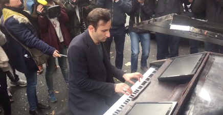 VIDEO: Pianist plays Imagine by John Lennon at Paris memorial site