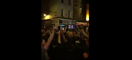 VIDEO: 2.56am – Irish football fans take over Wexford Street again