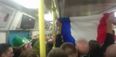 VIDEO: The French flag is held aloft as DART passengers stand up for the Boys in Green