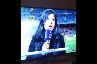 VIDEO: BT Sport reporter doesn’t realise she’s on air, the inevitable happens