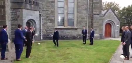 VIDEO: These fellas performed an age-old GAA drill at a wedding to warm up for ‘a heap of pints’