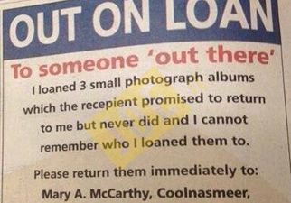 PIC: A very forgetful woman is putting the ad section in The Dungarvan Leader to good use