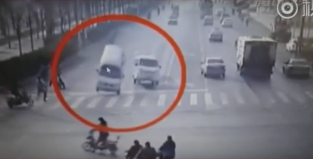 VIDEO: The mysterious accident involving levitating cars has been driving conspiracists wild