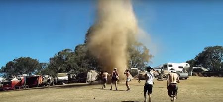 VIDEO: Tornado forms at Australian music festival, fans go wild and start dancing around it