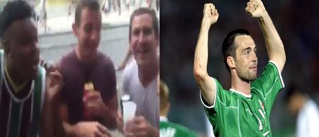 VIDEO: Fluminese fans join Irish guys in brilliant version of Gary Breen chant outside the Maracana Stadium