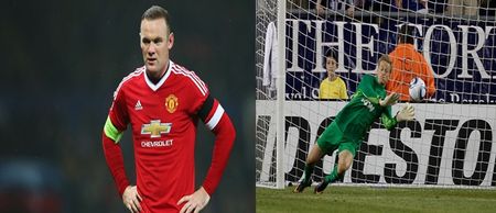 PIC: Anders Lindegaard had a very good response to getting slagged off by Wayne Rooney