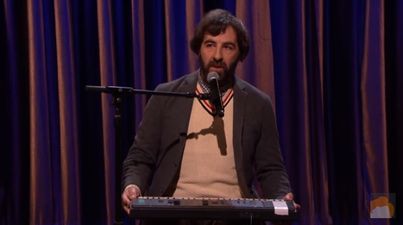 Theatre staff in Kildare play background joke on comedian David O’Doherty during his gig