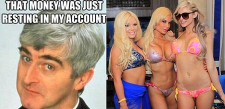 This playboy priest belongs in Father Ted after being caught spending cash like a mad eejit