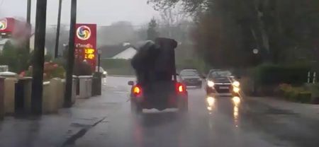 VIDEO: Moving your couch during the storm of the year is not the brightest idea