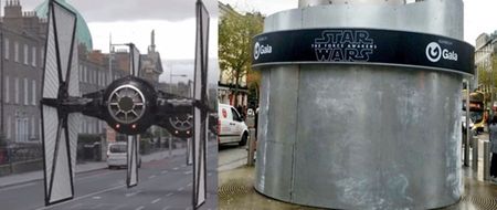 Star Wars fans, The Spire is now a lightsaber as TIE fighters roam the streets