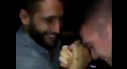 VIDEO: Watch Chad Mendes arm wrestling an Irish man in Vegas