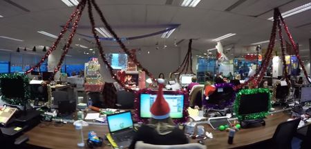 VIDEO: We have a new contender for the most Christmassy office in Ireland