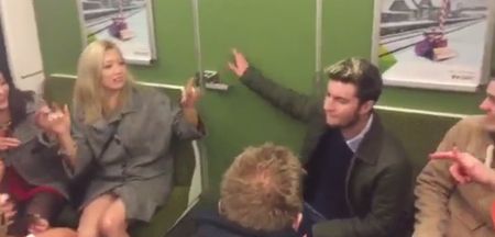 VIDEO: Two groups of strangers randomly met on the DART and produced a class Teresa Mannion rap