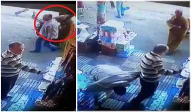 VIDEO: This woman absolutely floors a man that’s trying to pinch her bum