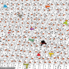 PIC: The Internet is going mad trying to find the panda in this picture full of snowmen