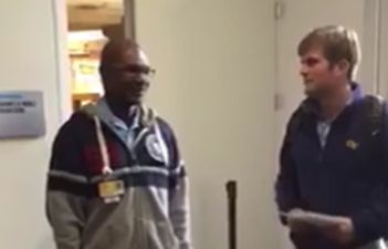 VIDEO: Students surprise apartment security guard with Christmas present