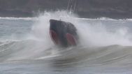 VIDEO: Boats on rough seas during the very height of Storm Frank