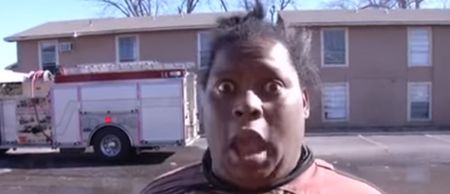 VIDEO: This woman had the most ridiculous reaction to escaping a house fire we’ve ever seen