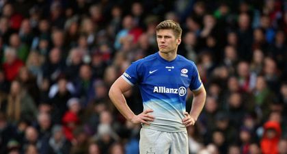 VIDEO: Owen Farrell produced pure comedy as he knocked the ball on over the try line