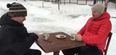 VIDEO: Zero fu**s given by two Irish guys having a cup of tea in the middle of Storm Jonas in Washington