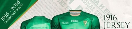 PIC: O’Neills have released a 1916 centenary jersey for GAA fans