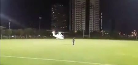 VIDEO: Hurling training session delayed in Dubai as helicopter lands on the pitch