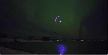 VIDEO: Absolutely amazing footage of a man paragliding around the Northern Lights