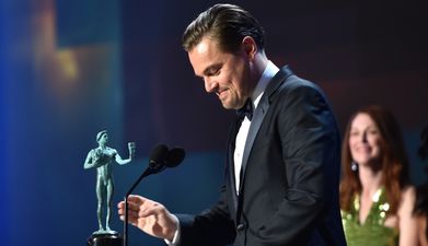 VIDEO: Leonardo DiCaprio had trouble with Domhnall Gleeson’s name last night