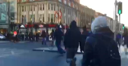 VIDEO: A PEGIDA supporter being chased on O’Connell Street by counter protesters