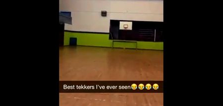 SNAPCHAT: A Roscommon kid drop-kicking a football into a hoop from way out