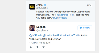 Here’s how one JOE reader took on our Premier League treble challenge and won