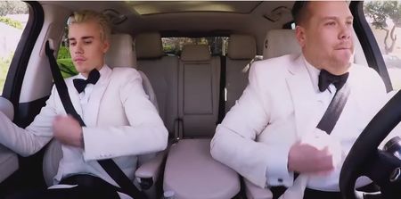 Justin Bieber returns for a special Grammy Awards Carpool Karaoke with James Corden