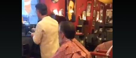 VIDEO: Gerry Adams is live on Periscope getting his haircut and the comments are brilliant