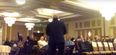 VIDEO: Fine Gael TD storms out of Kildare conference to cheers after angry row with audience