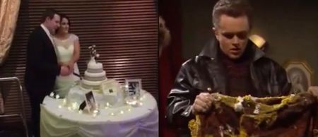 VIDEO: Bride at Galway wedding gets huge surprise as wedding cake turns out to be a cake jumper