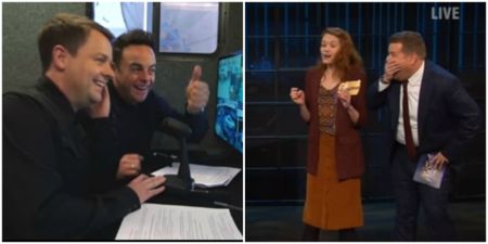 VIDEO: James Corden hilariously pranked on Ant and Dec’s Saturday Night Takeaway