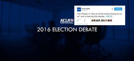 TWEETS: Tonight’s General Election debate on KCLR FM sounds like it was absolutely mad