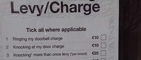 PIC: This house in Waterford has 17 specific charges for any politicians that come canvassing