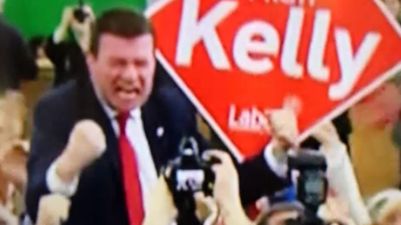 VIDEO: Alan Kelly’s reaction to getting re-elected in Tipperary is downright scary