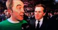 VIDEO: James Nesbitt clearly had a few gargles while ringside for the Frampton-Quigg fight