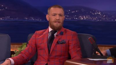 VIDEO: Conor McGregor shows Conan O’Brien how he’s going to beat Nate Diaz