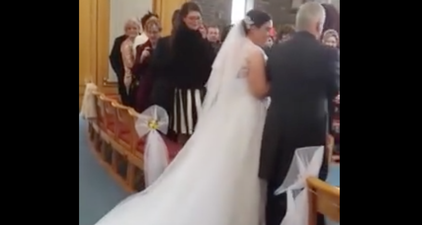 VIDEO: The moment a little boy stole the limelight during bride’s walk down the aisle