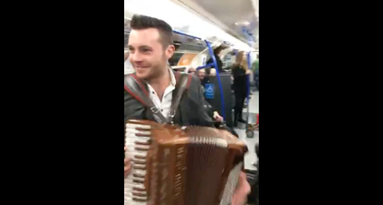 VIDEO: Country music star Nathan Carter had a music duel on the London underground today