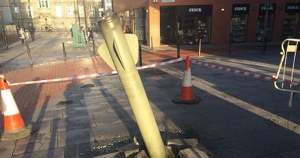 PIC: There’s an unexploded missile on the streets of Dublin today
