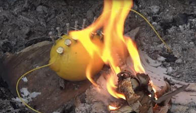 VIDEO: A crash course in how to start your own fire using a lemon